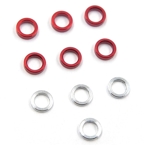 Aluminum Spacer 3.7 x 2.5mm (0.5mm 1.0mm) 10pcs For Kyosho Mini-Z MR-04