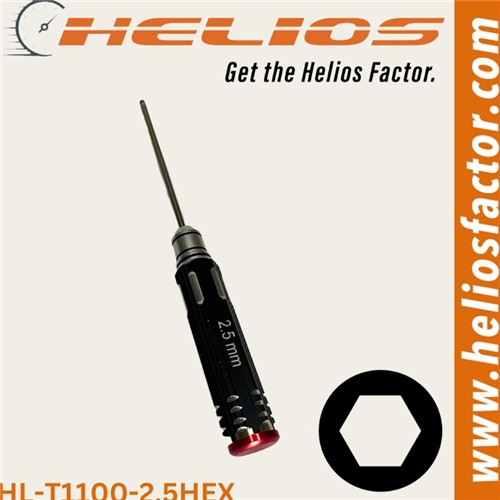 Helios Redline Series - RC Tools 2.5mm Hardened Steel Hex RC Wrench / Driver - Screw Driver