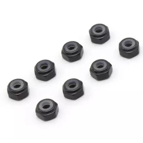 KP MZW128BK Kyosho Parts M2 Aluminum Nylon Color Nut 8pcs(Black)