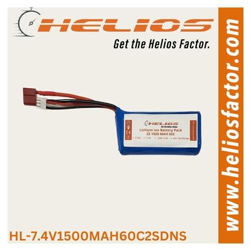 Helios - 7.4V 2S 1500mah 60C LiIon Battery Deans Plug (Blackzon Smyter)