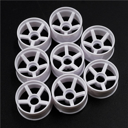 Plastic Wide Rim RWD Set 11mm X 20mm (Offset 0 +1 +2 + -1) White For 1/28 Mini-Z