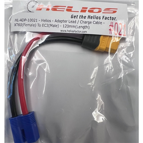 Helios Adapter Lead / Charge Cable - XT60(Female) To EC3(Male) - HL-ADP-10021