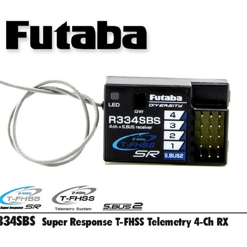 RX R334SBS 4CH 2.4GHZ T-FHSS SR FOR 7PX