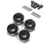 Yeah Racing Aluminum Hex Adaptor Set 12x6mm For 1/10 RC Touring Drift Crawler Black #WA-033BK