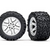 TRAXXAS 6773R - TIRES & WHEELS, ASSEMBLED, GLUED (2.8') (RXT SATIN CHROME WHEELS, TALON EXTREME TIRES, FOAM INSERTS) (2) (TSM RATED)