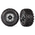 Tires & wheels, assembled, glued (black chrome 2.8" wheels, Sledgehammer™ tires, foam inserts) (2) (TSM® rated)