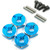 Yeah Racing Aluminum Hex Adaptor Set 12x5mm For 1/10 RC Touring Drift Crawler Blue