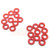 ALUMINUM M3 FLAT WASHER 1MM 20PCS RED
