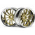 HP 3299 HPI Racing WORK XSA 02C WHEEL 26mm CHROME/GOLD (9mm OFFSET)