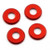 ALUMINUM SHIM 3X7.5X1MM RED 4PCS