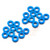 ALUMINUM M3 FLAT WASHER 2MM 20PCS BLUE
