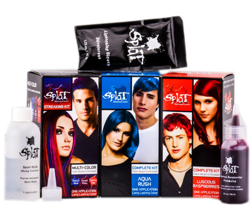 Splat Rebellious Colors Complete Hair Color Dye Kit with Bleach & Developer