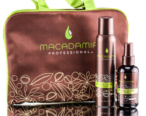 Macadamia Texturizing Salt Spray and Finishing Spray Bag Set