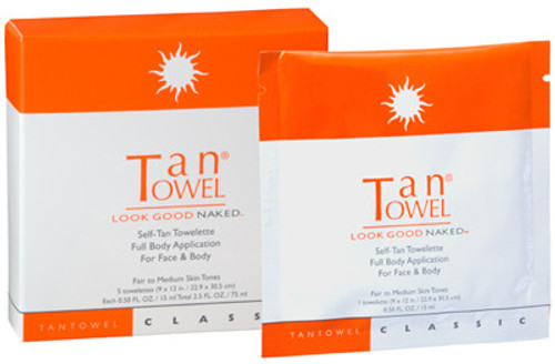 TanTowel Self-Tan Towelette - Full Body Application (Classic)