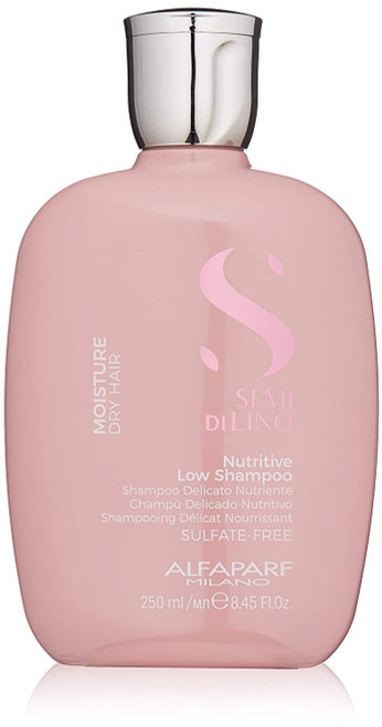 Alfaparf Milano Semi Di Lino Moisture Nutritive Sulfate Free Low Shampoo for Dry Hair - Paraben and Paraffin Free - Safe on Color Treated Hair