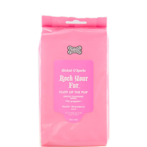 Michael O'Rourke Rock Your Fur Fluff Up The Pup - Gentle Cleansing Wipes for Puppies