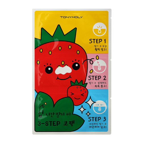 Tony Moly Runaway Strawberry Seeds 3 Step Nose Pack
