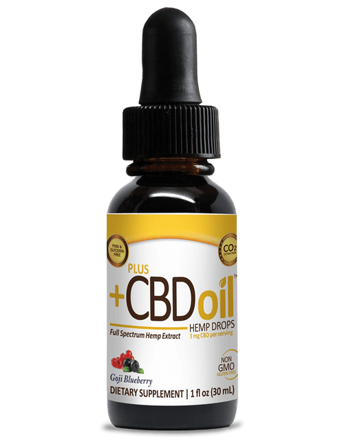 Plus +CBD Oil Goji Blueberry Hemp Drops (3mg)