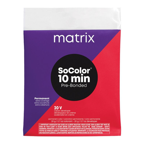 matrix socolor 10 min pre bonded packet