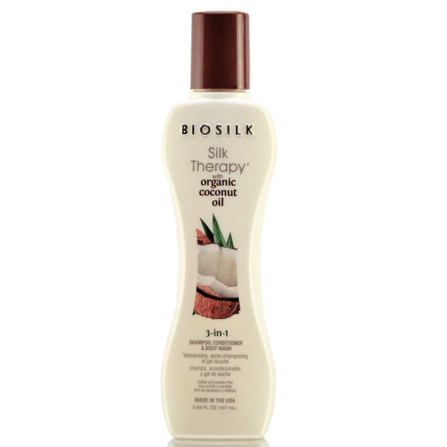 BioSilk Silk Therapy Organic Coconut Oil 3-In-1 Shampoo,Conditioner & Body Wash