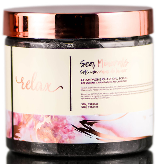 Manna Kadar Relax Sea Minerals Champagne Charcoal Scrub