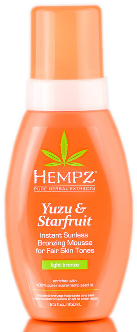 Hempz Yuzu & Starfruit Instant Sunless Bronzing Mousse for Fair Skin Tones