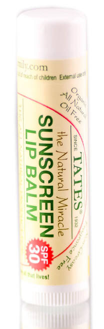 Tate's The Natural Miracle Sunscreen Lip Balm 30 SPF