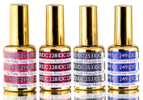 DND DC MERMAID Gel Polish, Premium Soak-Off Nail Polish with Aquatic GLIMMER & Iridescent SPARKLE, Daisy Nails