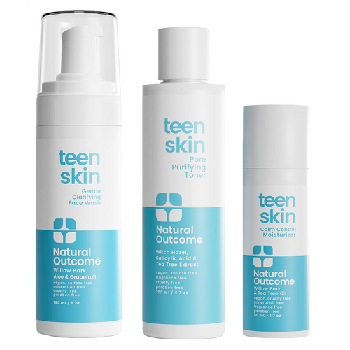 face kit routine for teens includes face wash toner and moisturizer