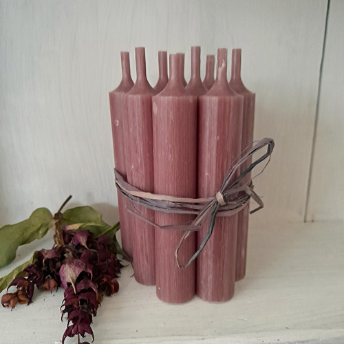 Short Dinner Candles - Set of 10 Taupe