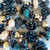 Christmas Pine Cone Garland - Blue with Gold