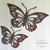 Butterfly Garden Wall Art  50cm- Rust Effect 