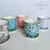 Mini Ceramic Plant Pot & Saucer - Liberte 3 - Blue Birds