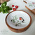 Mango Wood Snack Bowl 15cm - Robin Christmas Design