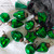 Set of 12 Mini Christmas Baubles -  Green