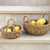 Pair of Round Hogla Seagrass Baskets with Handles