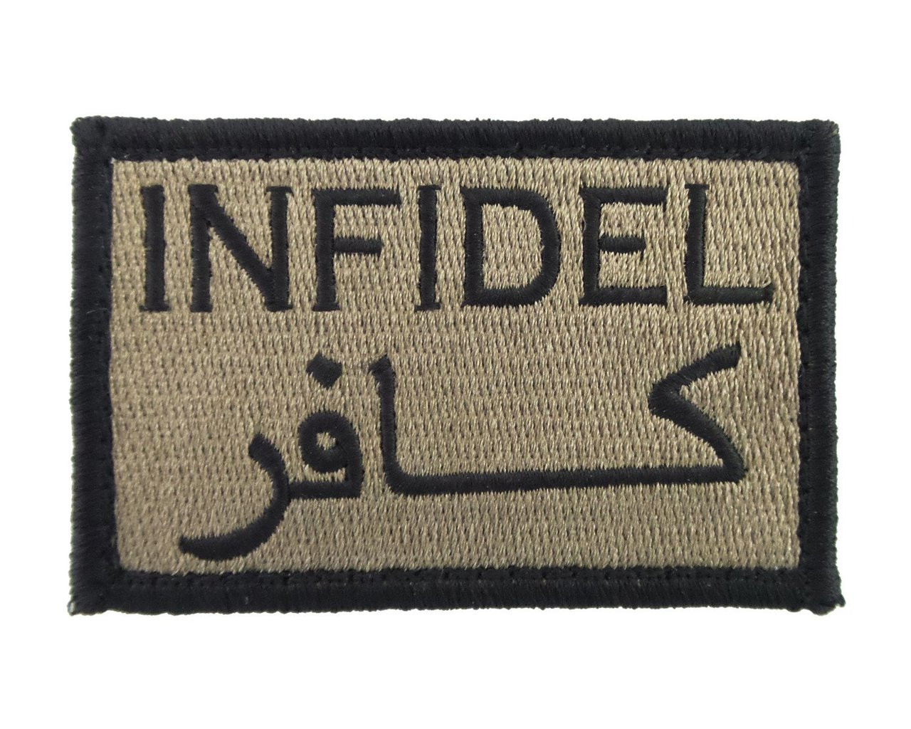Infidel Arabic English Tactical Funny Velcro Fully Embroidered Morale ...
