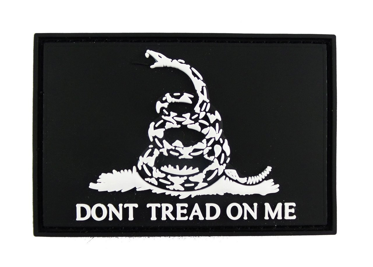 Don't Tread On Me Gadsden Flag 3D PVC Tactical Velcro Morale Tags Patch -  Morale Tags