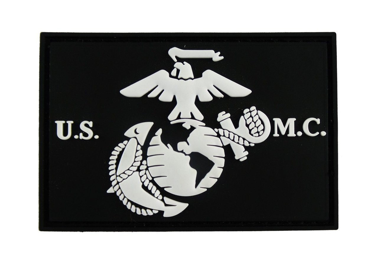 USMC EGA United States Marine Corps 3D PVC Tactical Velcro Morale Tags Patch  - Morale Tags