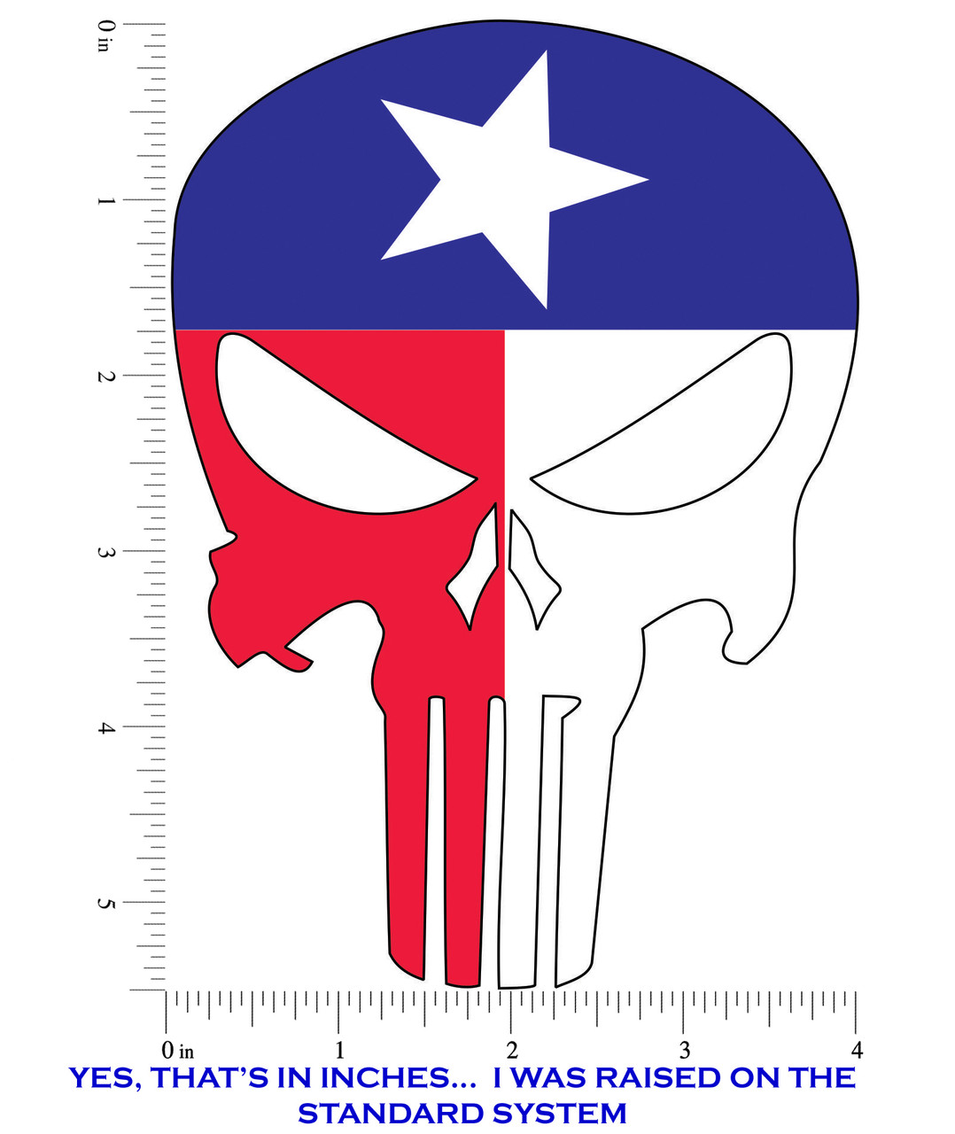 Texas State Flag Punisher Patch (PVC)
