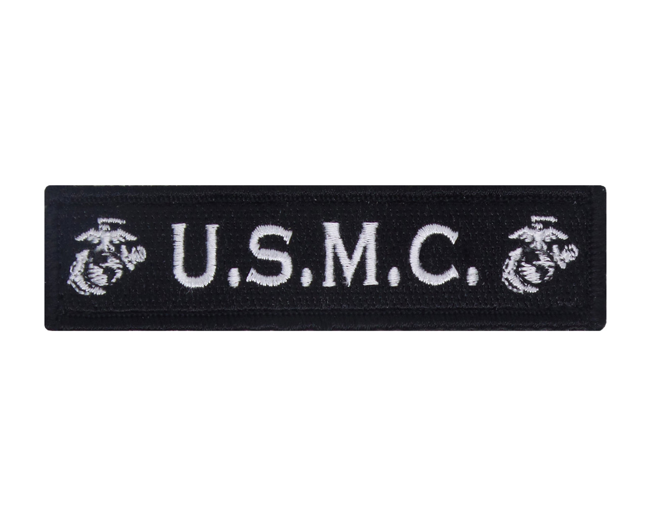 USMC United States Marine Corps 1x4 Velcro Fully Embroidered Morale Tags  Patch - Morale Tags