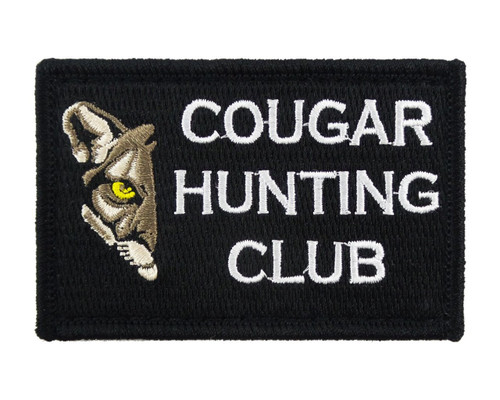 Cougar Hunting Club Tactical Velcro Fully Embroidered Morale Tags Patch