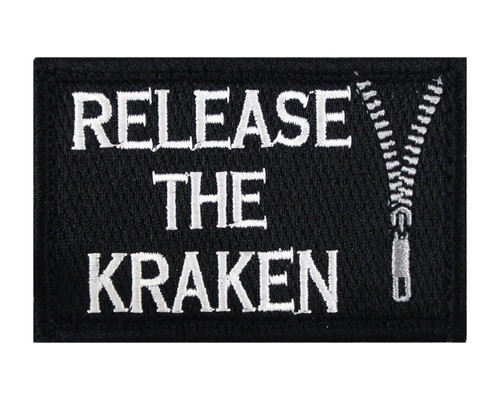 Release The Kraken Tactical Velcro Fully Embroidered Morale Tags Patch