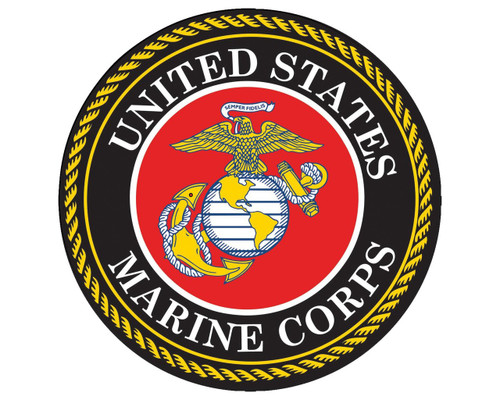 Marine Corps Flag USMC with PFC rank 3.22x5 Vinyl Decal Sticker for ...