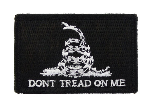 Dont Tread On Me Gadsden Flag Tactical Velcro Fully Embroidered Morale Tags Patch