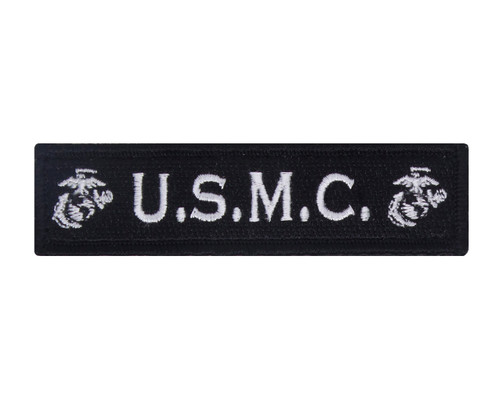 USMC United States Marine Corps 1x4 Velcro Fully Embroidered Morale Tags Patch