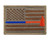 Police & Firefighter Axe Thin Blue & Red Line Tactical Velcro Fully Embroidered Morale Tags Patch