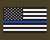 Thin Blue Line Flag Window Decal 3x5" Vinyl Sticker