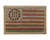 Three Percent United States Flag Embroidered Velcro Morale Tags Patch