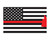 Firefighter Axe Flag Window Decal 3x5" Vinyl Sticker